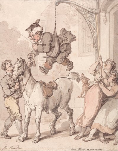 Come saltare in sella da Thomas Rowlandson